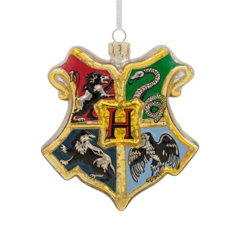 Harry Potter Hogwarts Crest Blown Glass Hanging Ornament £14.99